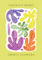 Modern A4 poster in a modern boho style hand-drawn. Suitable for poster, banner, printing, branding