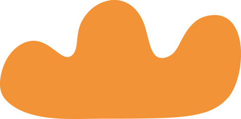 Abstract hand drawn organic shape