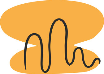 Abstract hand drawn organic shape