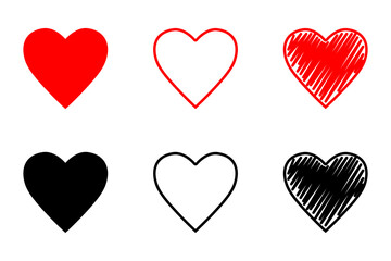 Love heart icon on pack. Vector design.