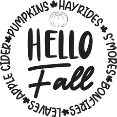 Pumpkins hayrides s'mores bonfires leaves apple cider hello fall