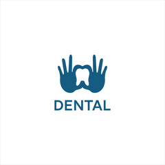tooth logo. vector illustration. hand include tooth design