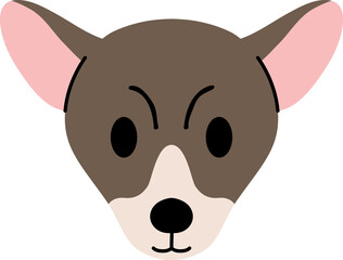 Cute dog head illustration
