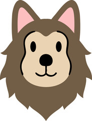 Cute fox head illustration