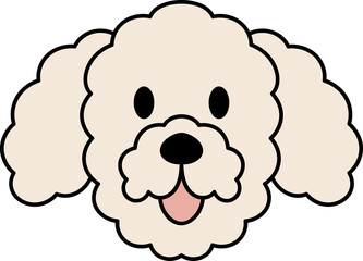 Cute dog head illustration
