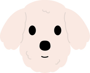 Cute dog head illustration