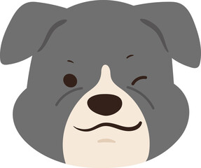 Cute dog head illustration