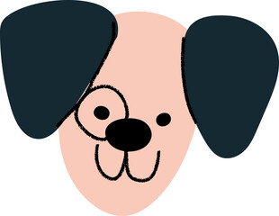 Cute dog head illustration