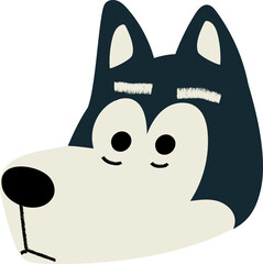 Cute dog head illustration