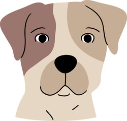 Cute dog head illustration