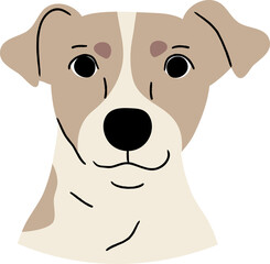 Cute dog head illustration