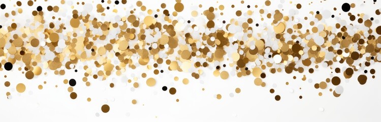Gold star dust sparkle on white. Generative AI