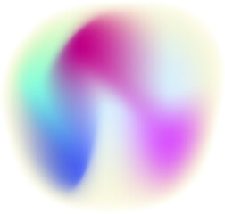Abstract gradient colorful organic shape element