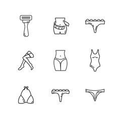 women's underwear with thong and bra