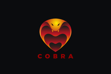 Cobra Logo Snake Head Abstract Design Vector template.