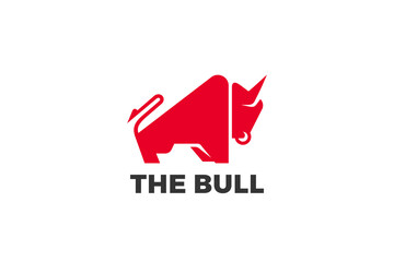 Bull Taurus Ox Logo Geometric Abstract Design Silhouette