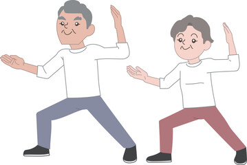 老人　シニア　運動　太極拳