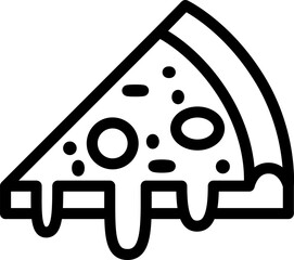 Pizza line icon as diner symbol