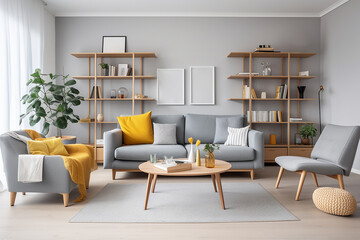Fototapeta na wymiar modern living room with sofa 