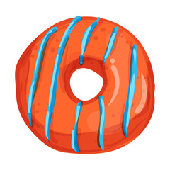 Vector illustration of bright and appetizing donut