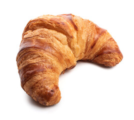 Croissant on a white background. Fresh bakery