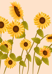 Sunflower Beautiful, posters wall art. Suitable for minimalist and modern home decor.