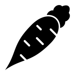 radish glyph icon