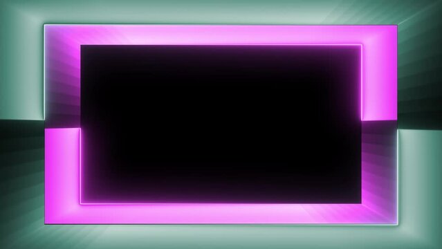 abstract digital 4k video with looping blue and purple bars. Seamless backdrop