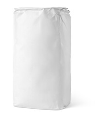 Blank white paper bag package of flour with shadow isolated on transparent background - 639194523