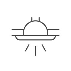 Recessed light line outline icon