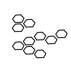 hand drawn beehive hexagon pattern