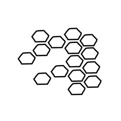 Obraz na płótnie Canvas hand drawn beehive hexagon pattern