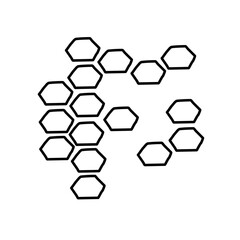 hand drawn beehive hexagon pattern