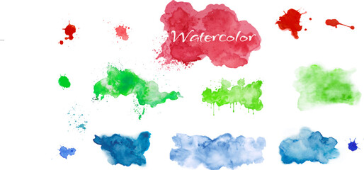  Watercolor texture and splashes  Hand drawn background. Vector EPS.