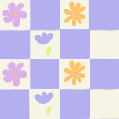 Flower Check Pattern