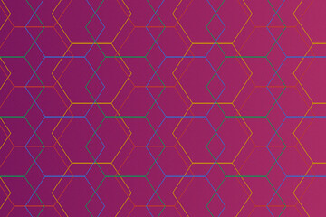 Seamless pattern with hexagon illustration