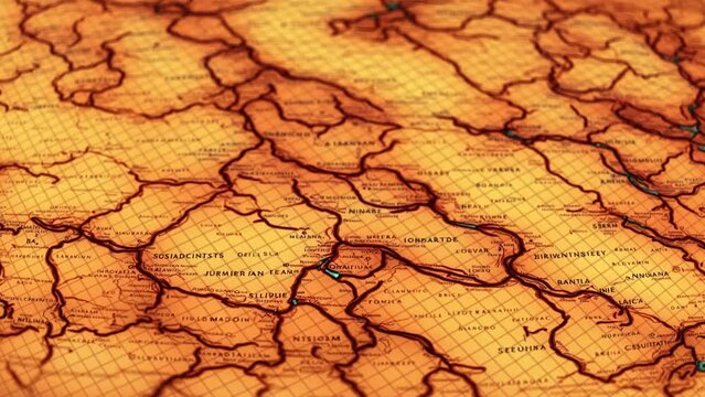 Vintage Textured Ancient Map: Perfect for Medieval Epic Fantasy Adventure