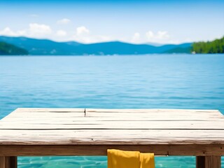 wooden pier on the lake