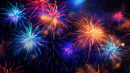 Fototapeta premium Radiant Diwali Colorful Fireworks Celebration