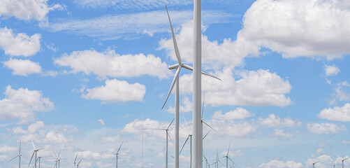 mountain wind turbine electric power nature sky background