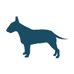 Bull terrier dog breed svg cut file. Isolated vector illustration.