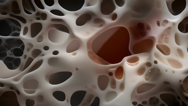 A macro microscope video of a node of Ranvier is an intricate network of axon structures magnified multiple times. The microscope video details the inner workings of a neuron consisting