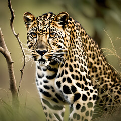 Obraz premium In the heart of this vibrant metropolis lies a captivating green cityscape that harmoniously blends urban living with the principles of sustainability. Bathed in the soft morning sunlight, the scene i