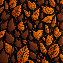 Autumn Leaves Texture – Autumn Leaves Pattern – Generative AI