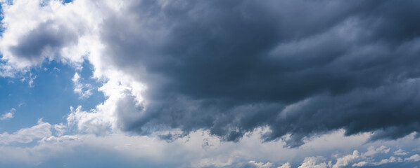 Sky with thunderclouds, abstract natural background,