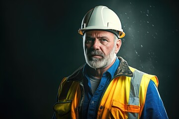 Fototapeta premium Portraits of blue collar workers. Photo generative AI