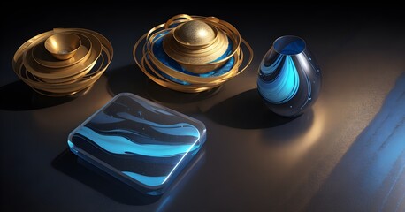 abstraction from different liquid and flowing materials of different colors