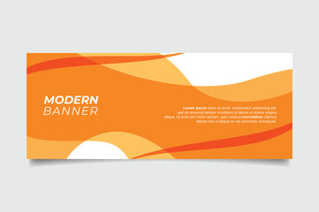 Abstract banner with modern shapes