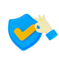 3D Security Check Illustration