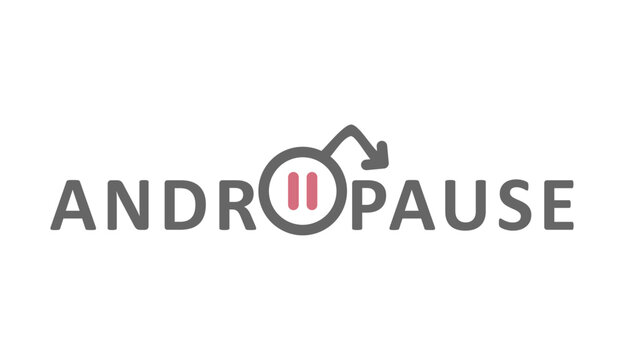 Andropause theme typography graphic work. Male symbol as erectile dysfunction metaphor